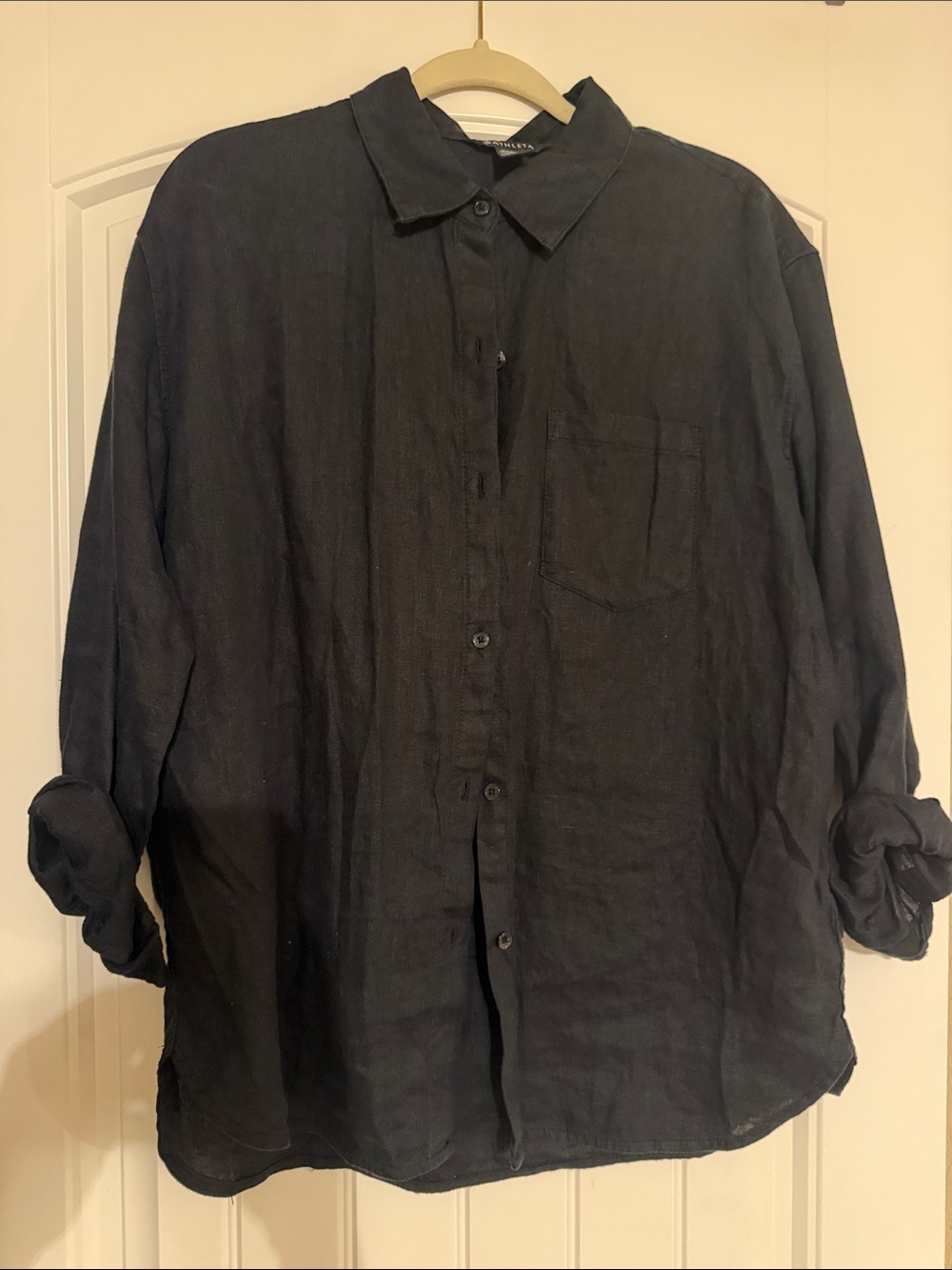 Athleta Black Women's Button-Down Shirt